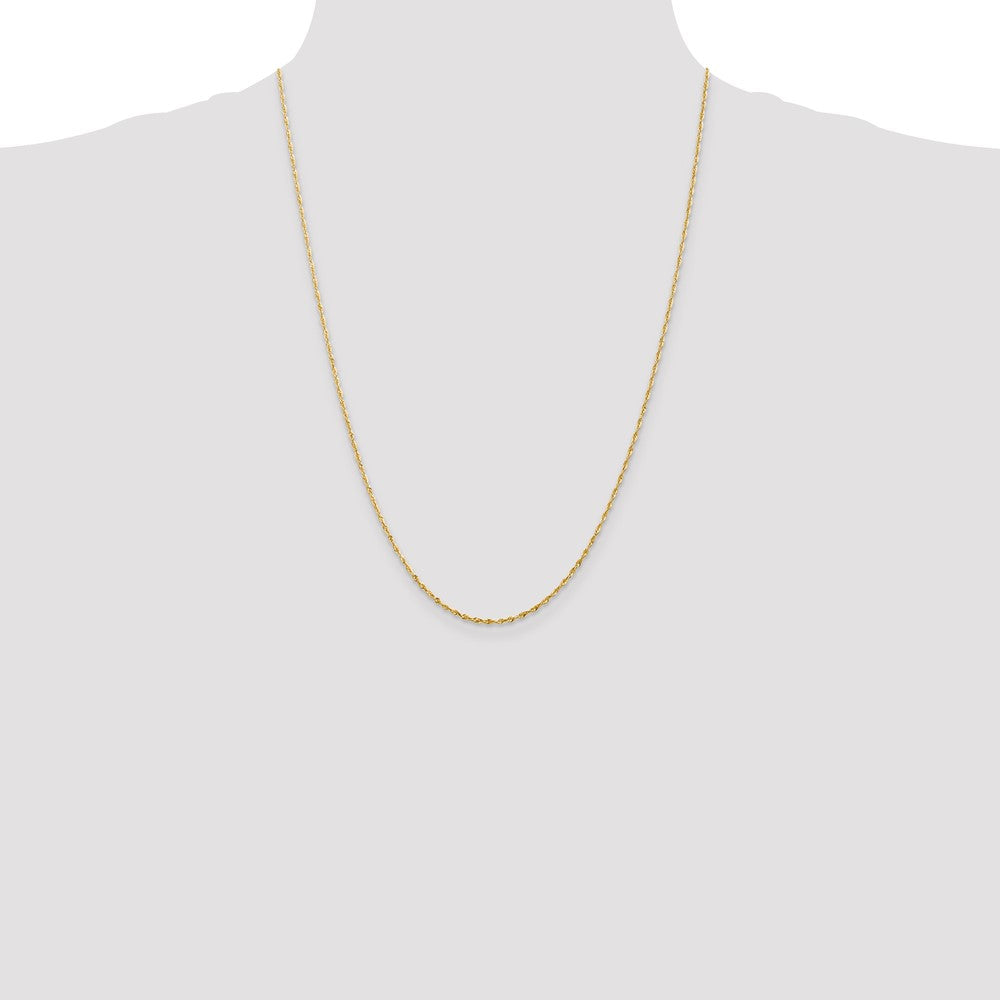 10k Yellow Gold 1.5 mm Extra-Light D/C Rope Chain (2.15 grams)