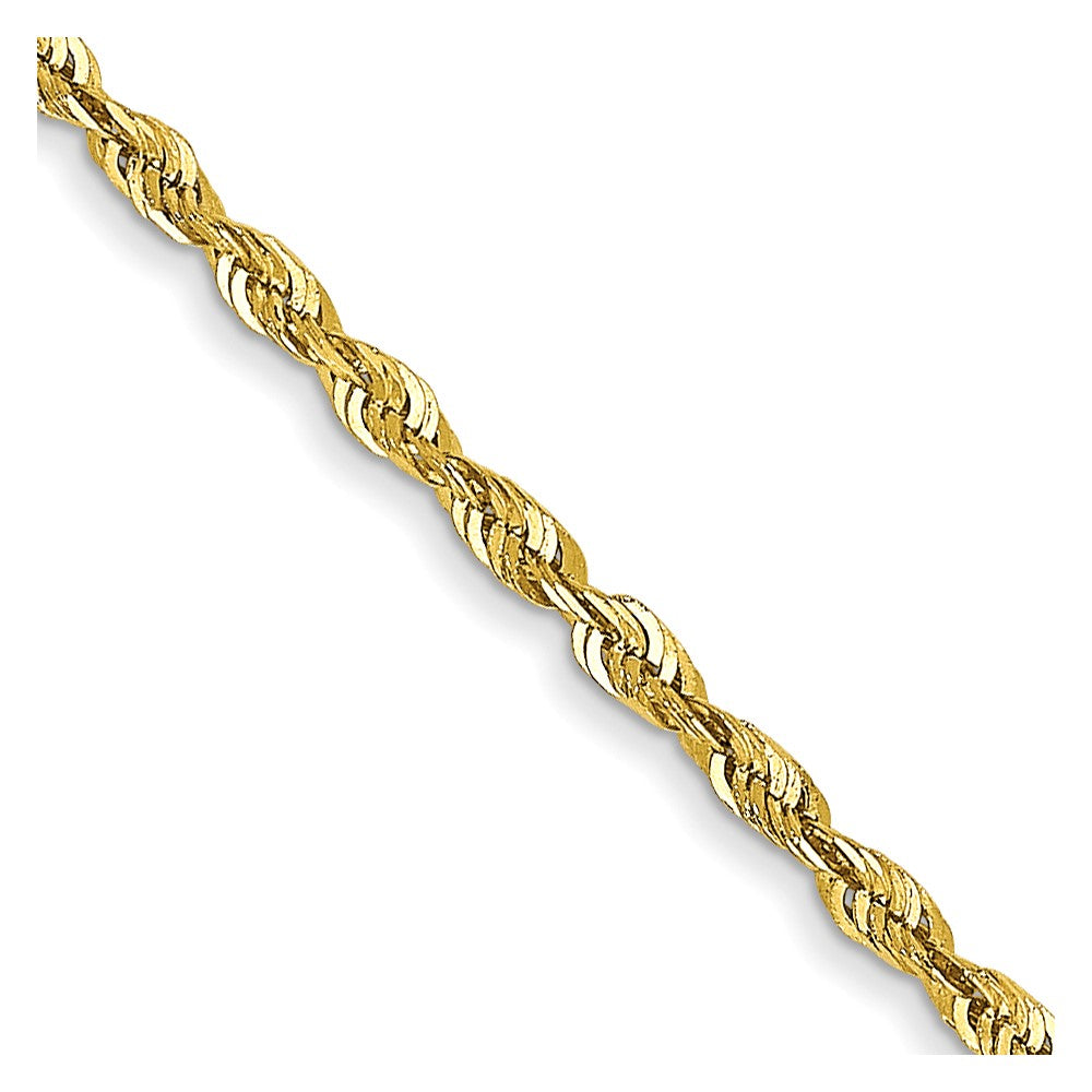 10k Yellow Gold 1.5 mm Extra-Light D/C Rope Chain (2.15 grams)