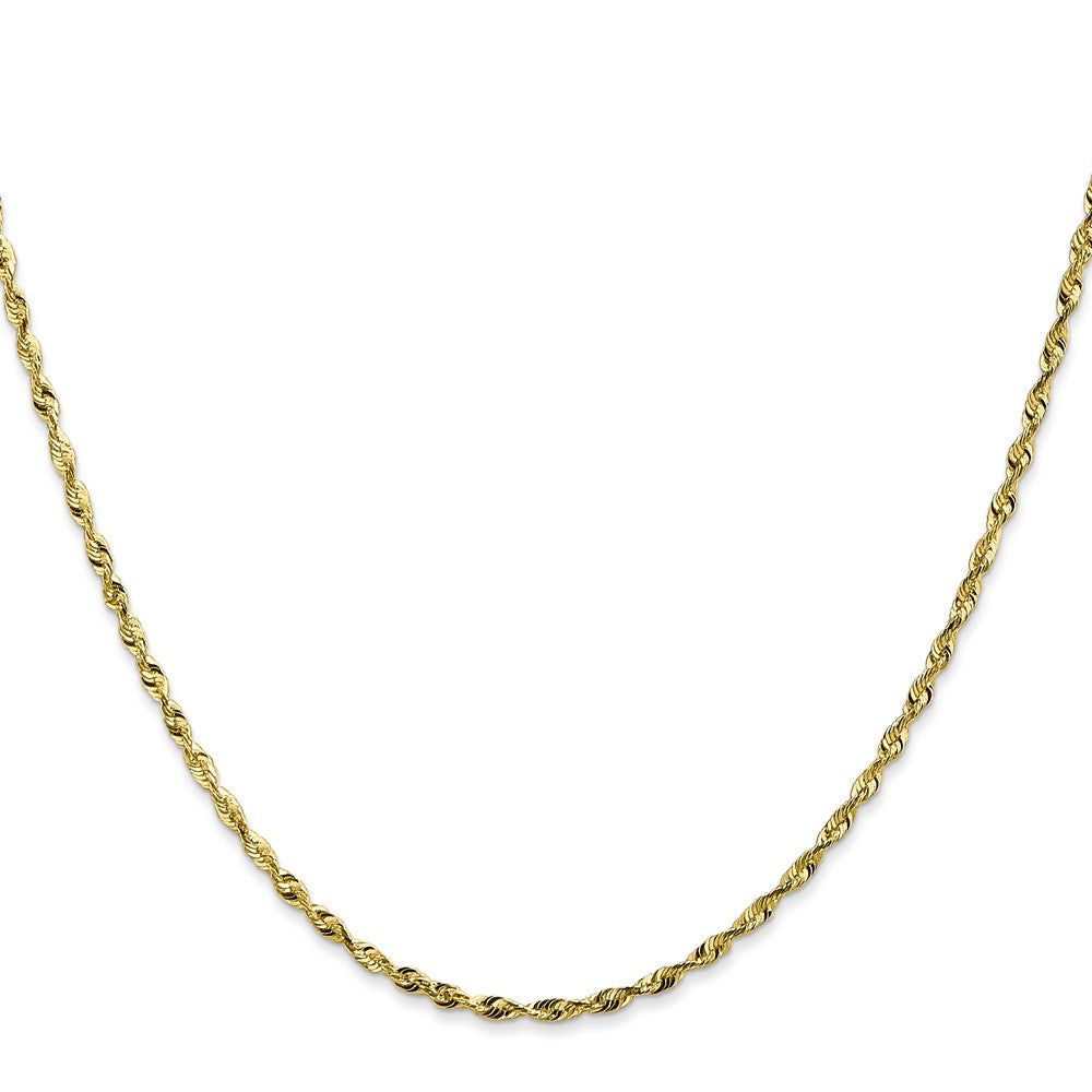 10k Yellow Gold 1.8 mm Extra-Light Diamond Cut Rope Chain (3.4 grams)