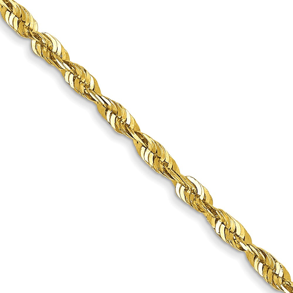 10k Yellow Gold 1.8 mm Extra-Light D/C Rope Chain (2.68 grams)