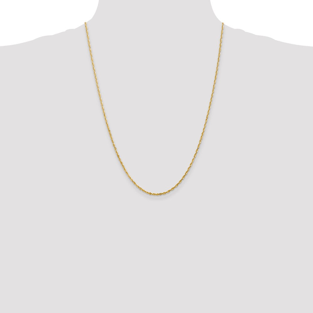 10k Yellow Gold 2 mm Extra-Light D/C Rope Chain (3.4 grams)