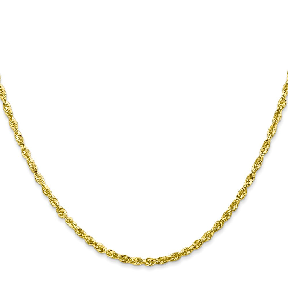 10k Yellow Gold 2.25 mm Extra-Light Diamond Cut Rope Chain (5.95 grams)