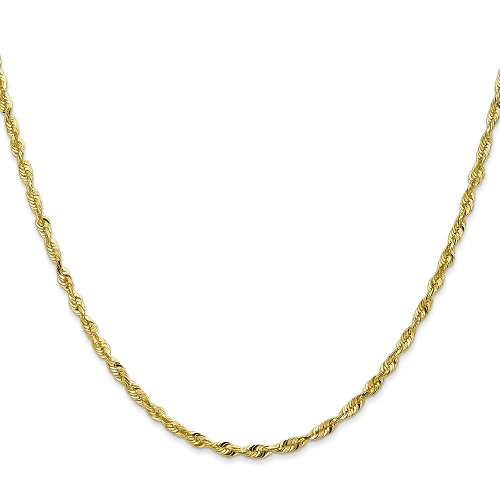 10k Yellow Gold 2.5 mm Extra-Light Diamond Cut Rope Chain (6.42 grams)