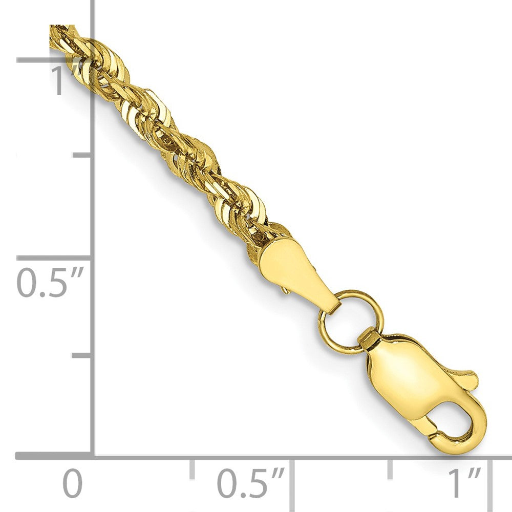 10k Yellow Gold 2.75 mm Extra-Light D/C Rope Bracelet (3.53 grams)