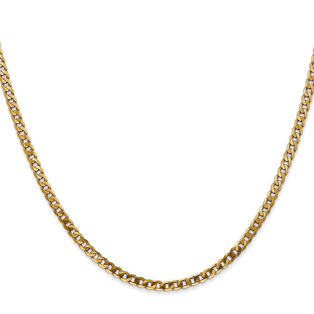 10k Yellow Gold 2.9 mm Flat Beveled Curb Chain (5 grams)