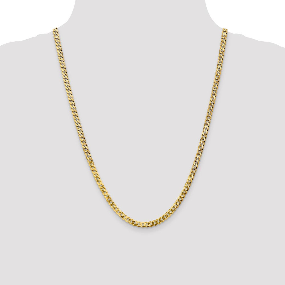 10k Yellow Gold 4.75 mm Flat Beveled Curb Chain (13.99 grams)