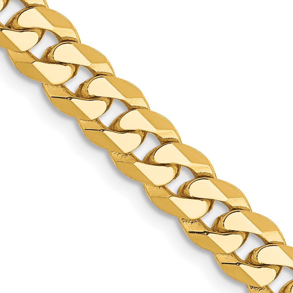10k Yellow Gold 5.75 mm Flat Beveled Curb Chain