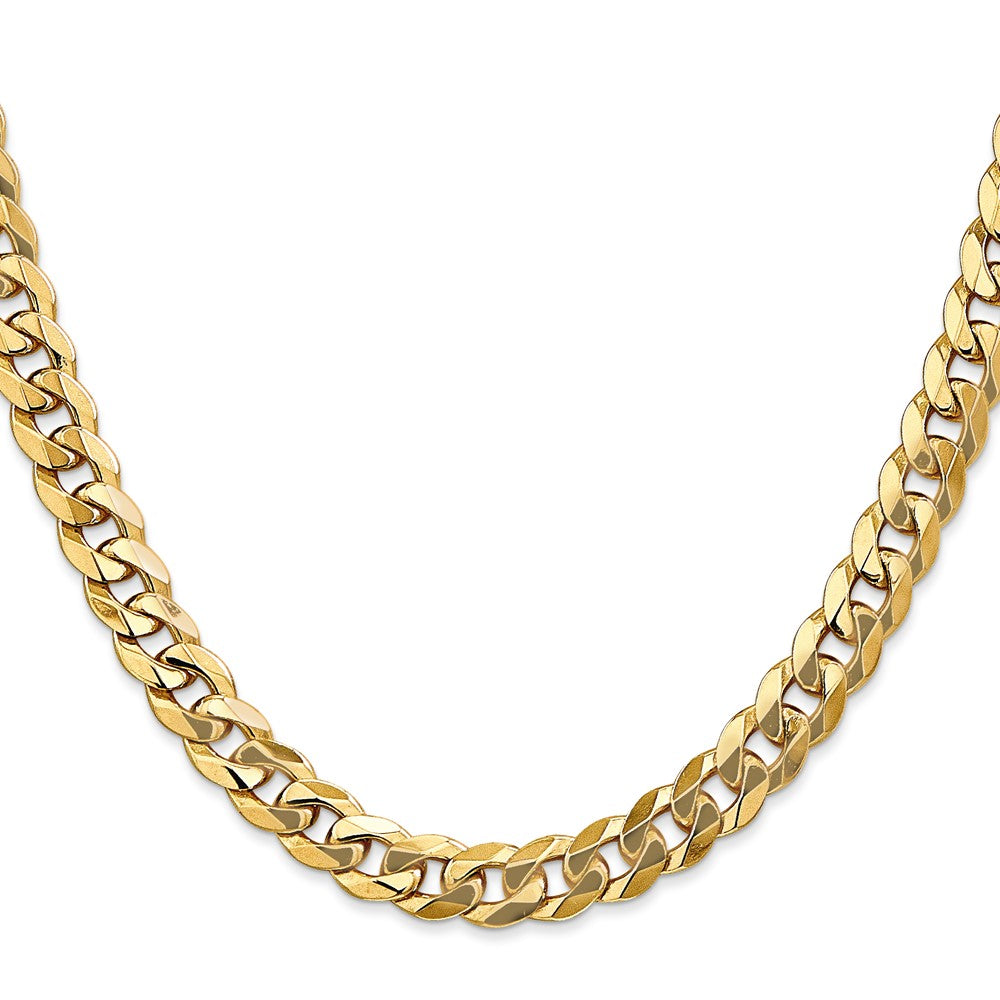 10k Yellow Gold 7.75 mm Flat Beveled Curb Chain (47.36 grams)