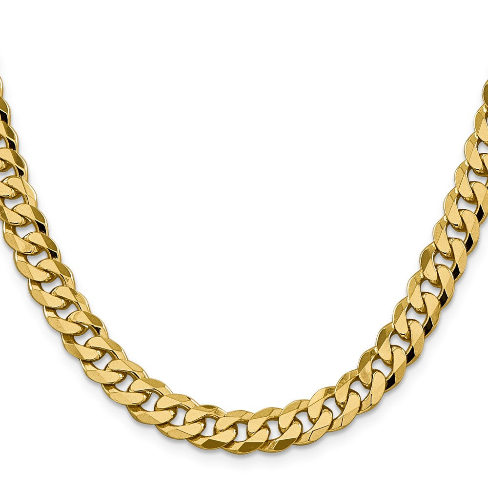 10k Yellow Gold 8.25 mm Flat Beveled Curb Chain (56.95 grams)