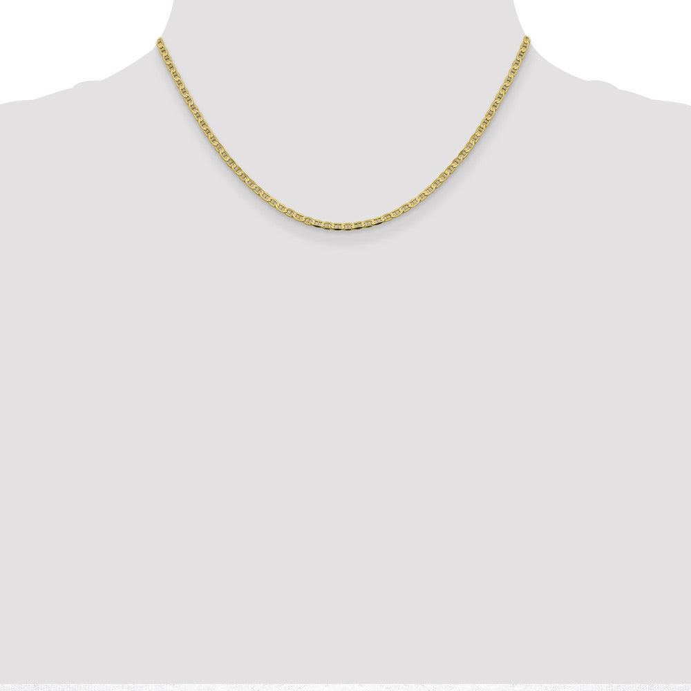 10k Yellow Gold 2.4 mm Flat Anchor Chain (3.63 grams)