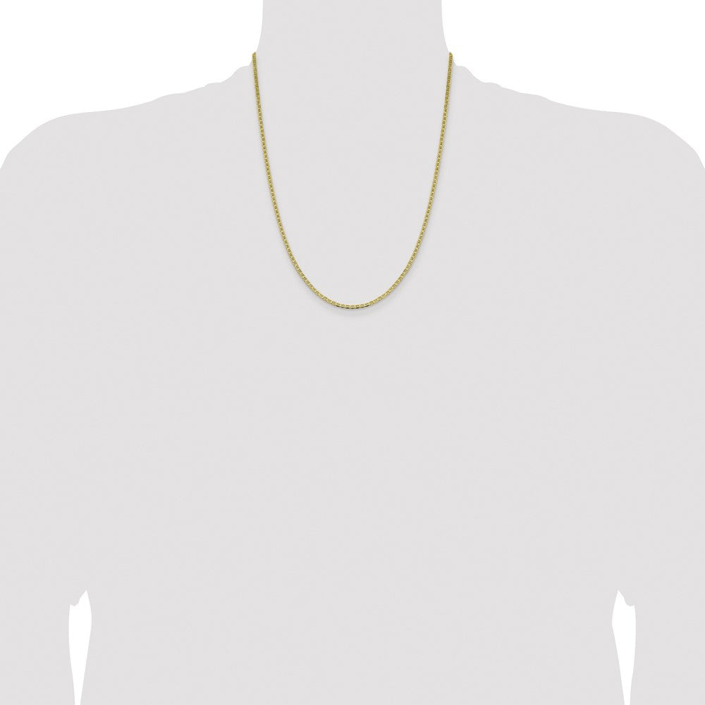 10k Yellow Gold 2.4 mm Flat Anchor Chain (3.63 grams)