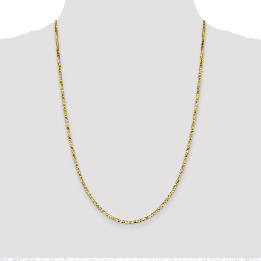10k Yellow Gold 2.4 mm Flat Anchor Chain (3.63 grams)