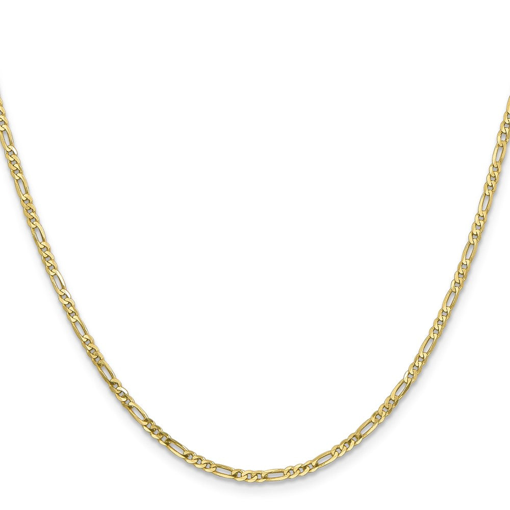 10k Yellow Gold 2.2 mm Flat Figaro Chain (3.01 grams)