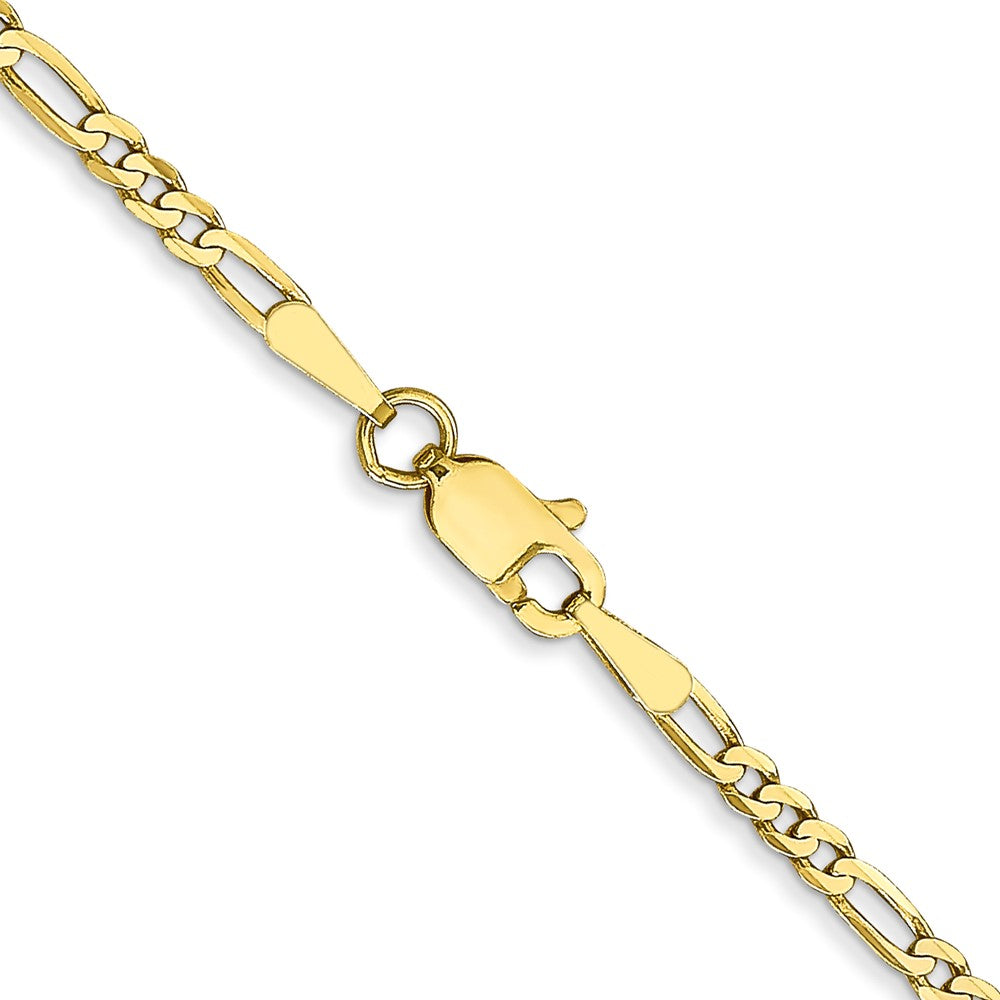 10k Yellow Gold 2.2 mm Flat Figaro Chain (3.01 grams)