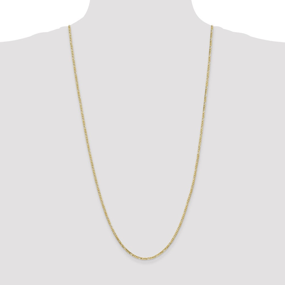 10k Yellow Gold 2.2 mm Flat Figaro Chain (3.01 grams)