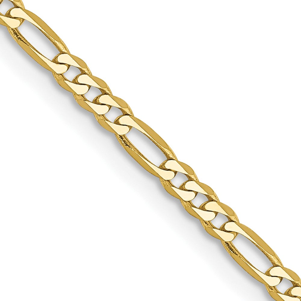 10k Yellow Gold 2.2 mm Flat Figaro Chain (3.01 grams)