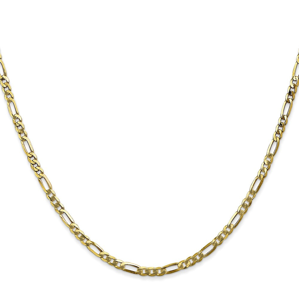 10k Yellow Gold 2.75 mm Flat Figaro Chain (4.15 grams)