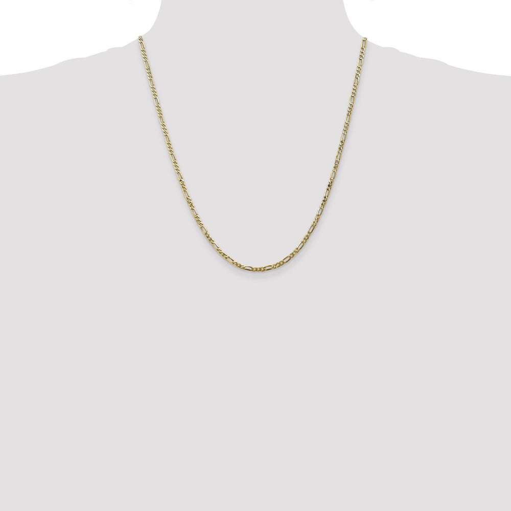 10k Yellow Gold 2.75 mm Flat Figaro Chain (4.15 grams)