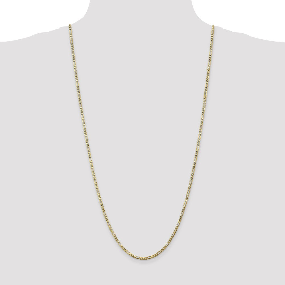 10k Yellow Gold 2.75 mm Flat Figaro Chain (4.15 grams)