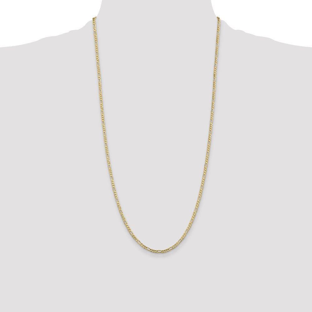 10k Yellow Gold 3 mm Flat Figaro Chain (4.59 grams)