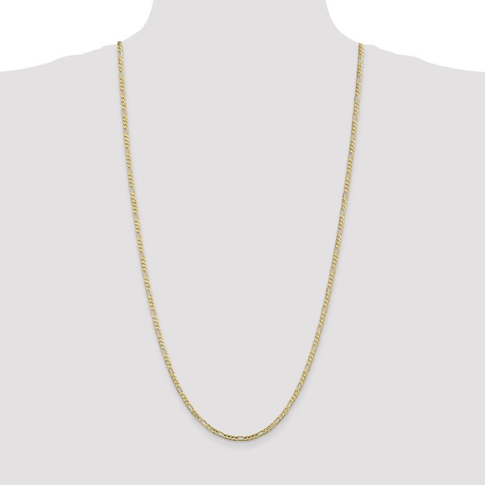 10k Yellow Gold 3 mm Flat Figaro Chain (4.59 grams)