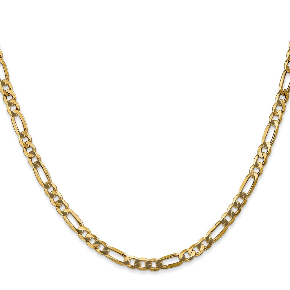 10k Yellow Gold 4 mm Flat Figaro Chain (6.95 grams)