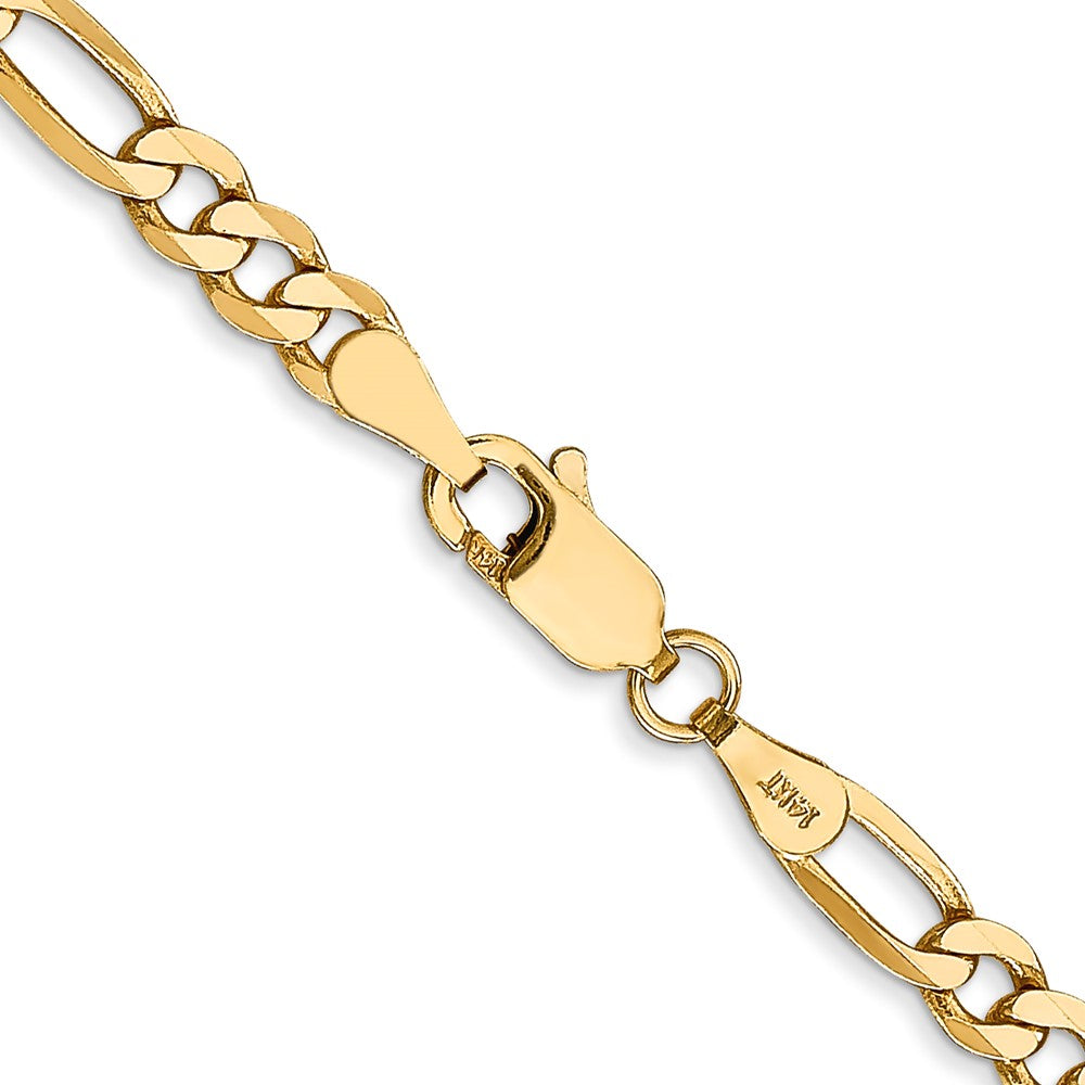 10k Yellow Gold 4 mm Flat Figaro Chain (6.95 grams)