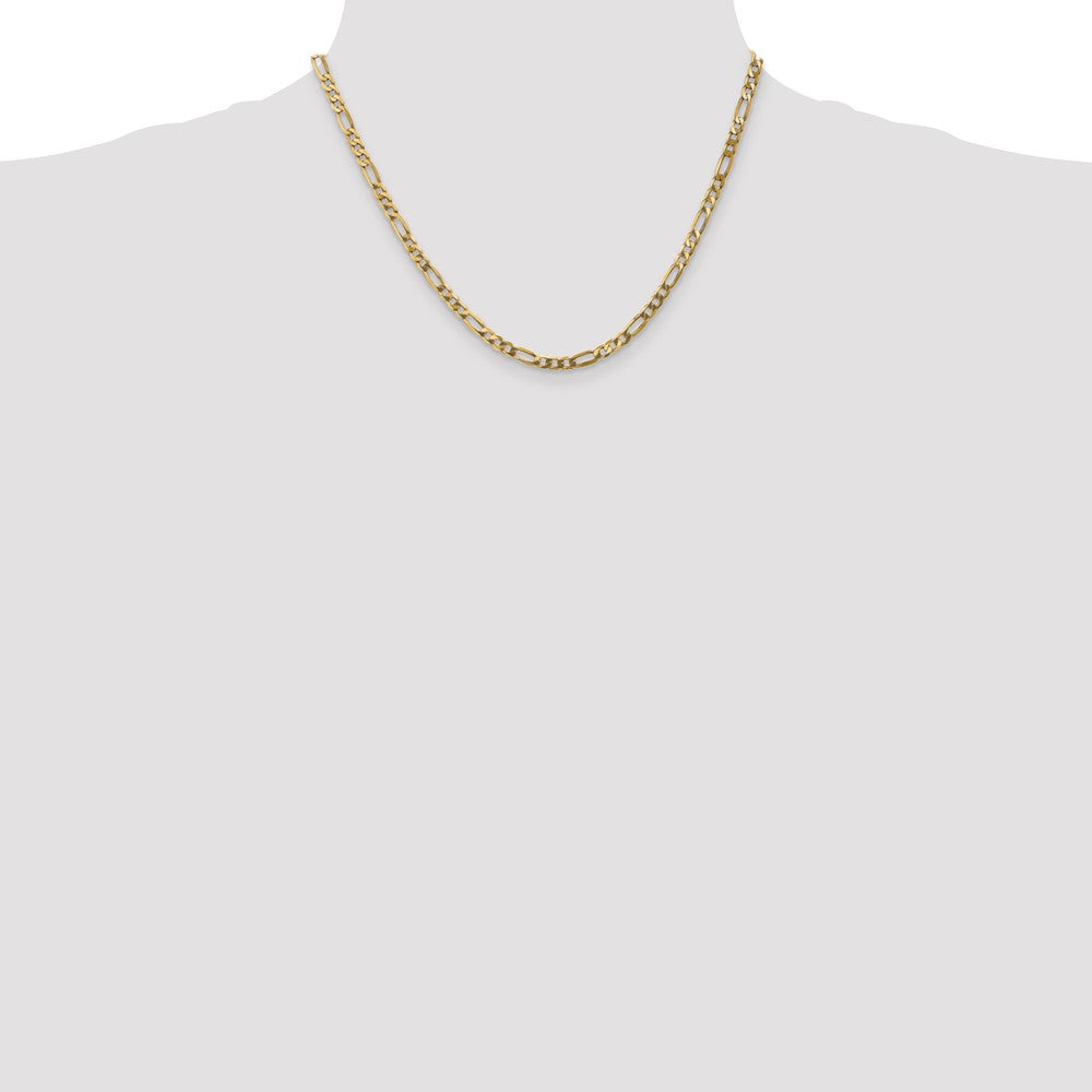 10k Yellow Gold 4 mm Flat Figaro Chain (6.95 grams)