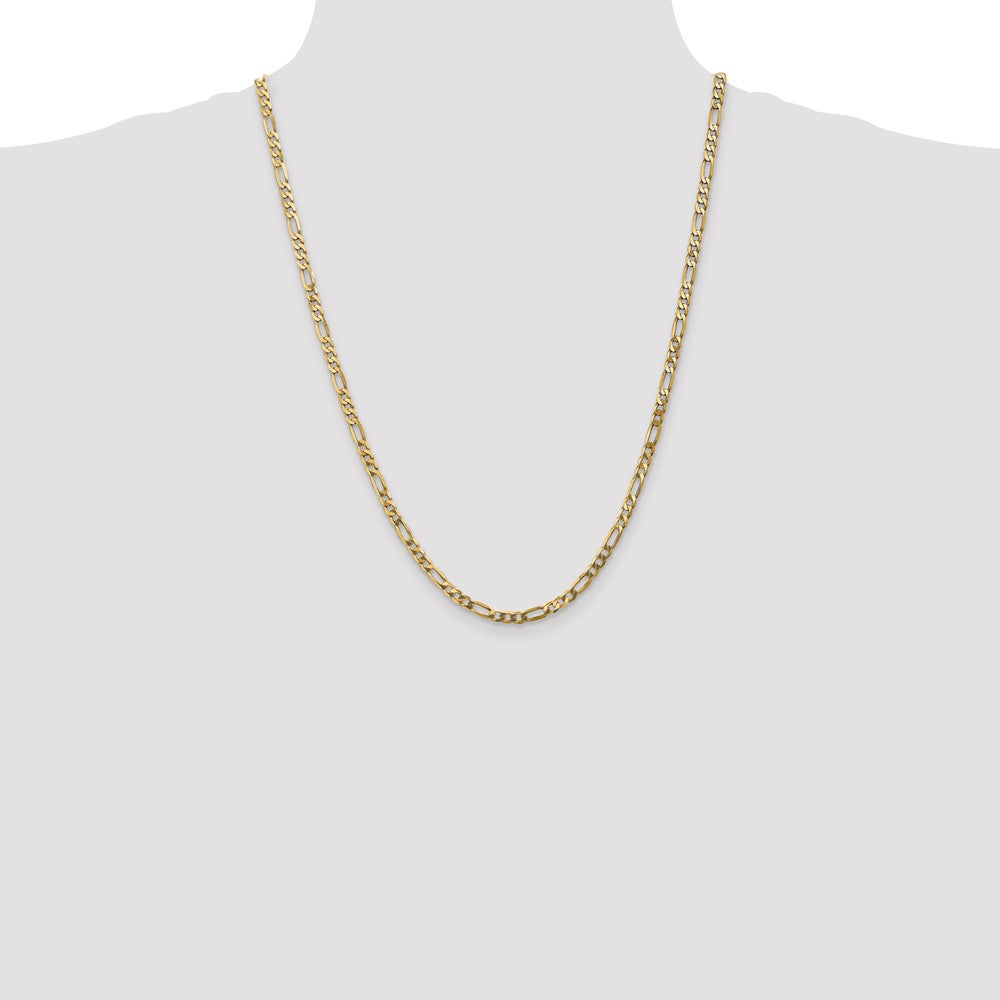 10k Yellow Gold 4 mm Flat Figaro Chain (6.95 grams)