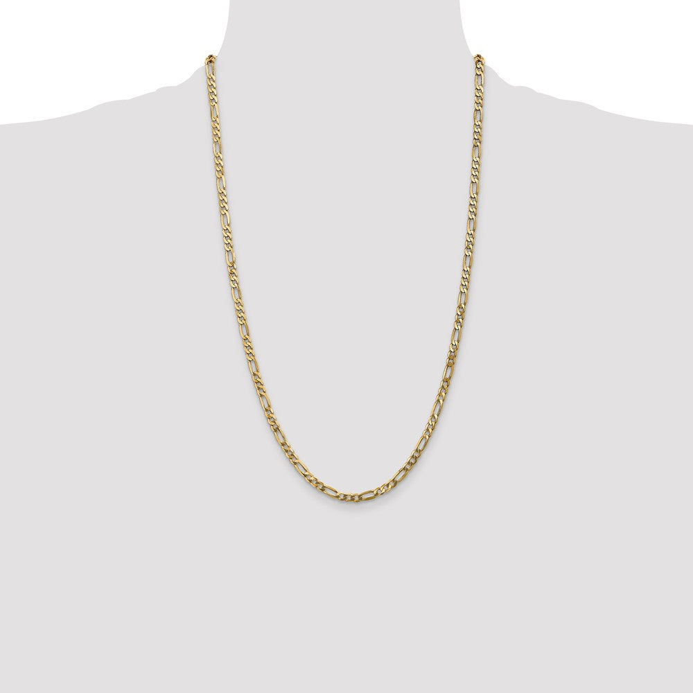10k Yellow Gold 4 mm Flat Figaro Chain (6.95 grams)