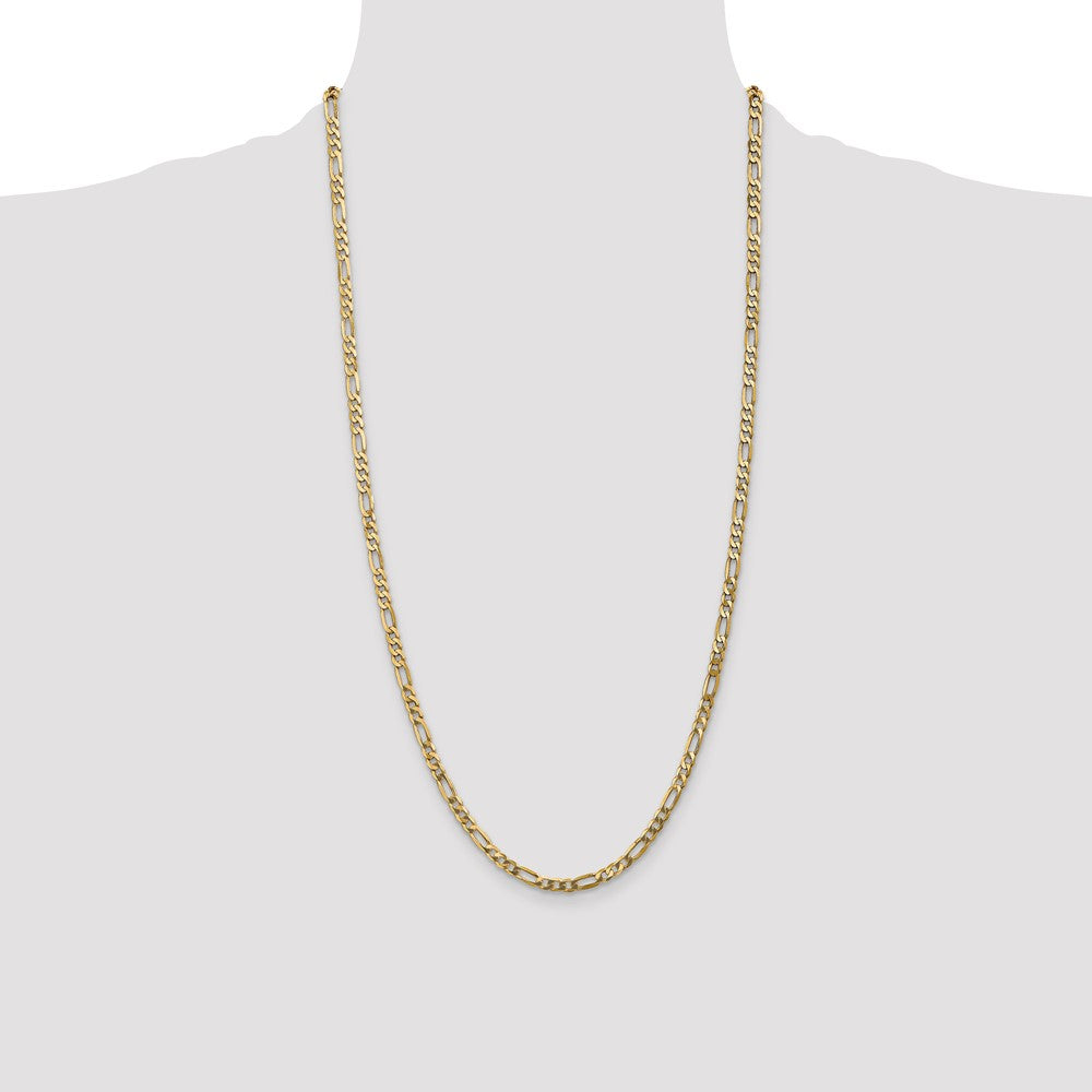 10k Yellow Gold 4 mm Flat Figaro Chain (6.95 grams)