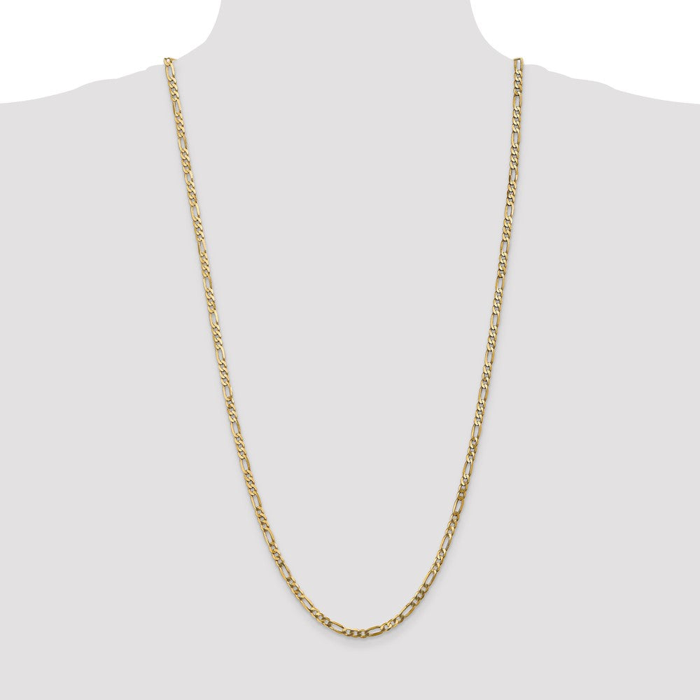 10k Yellow Gold 4 mm Flat Figaro Chain (6.95 grams)