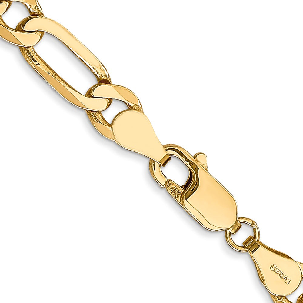 10k Yellow Gold 5.25 mm Flat Figaro Chain (14.26 grams)