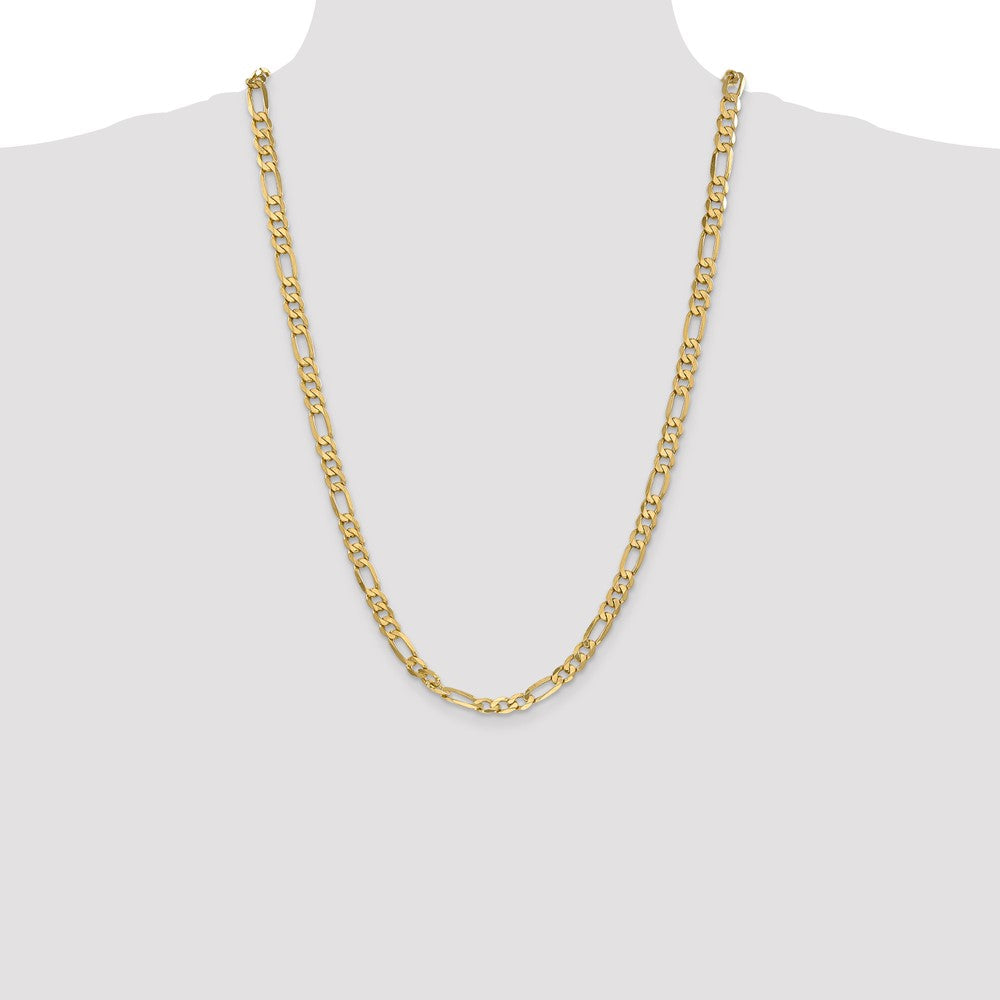 10k Yellow Gold 6.25 mm Flat Figaro Chain (18.26 grams)