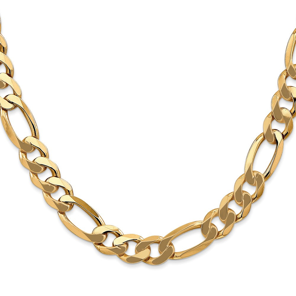 10k Yellow Gold 8.75 mm Flat Figaro Chain (44.06 grams)