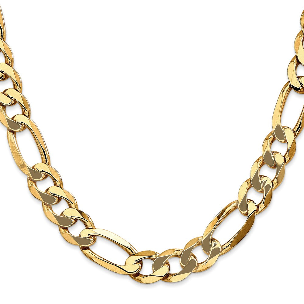 10k Yellow Gold 10 mm Flat Figaro Chain (57.9 grams)