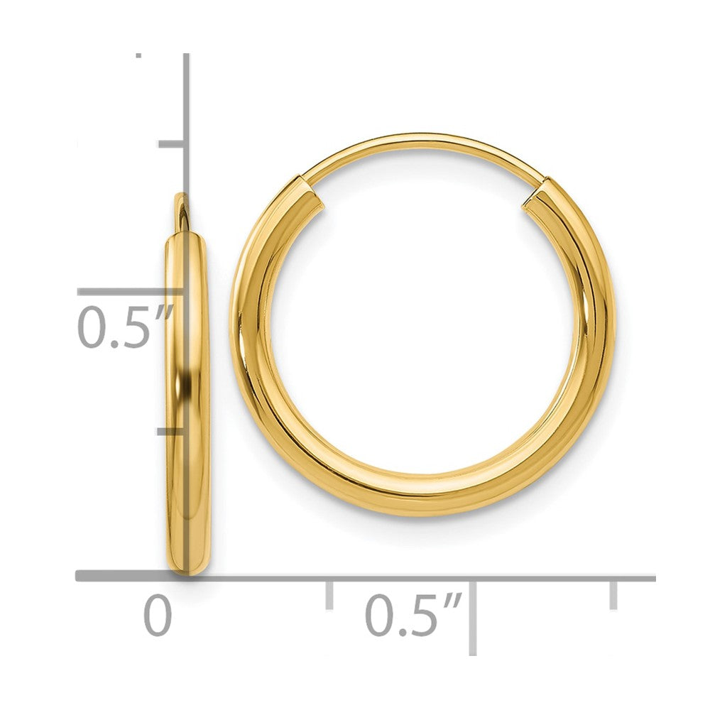 10k Yellow Gold 17.5 mm Hoop Earrings (0.74 grams)