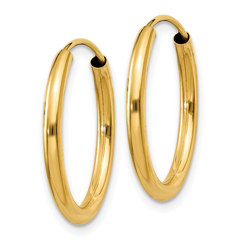 10k Yellow Gold 20.5 mm Hoop Earrings (0.85 grams)