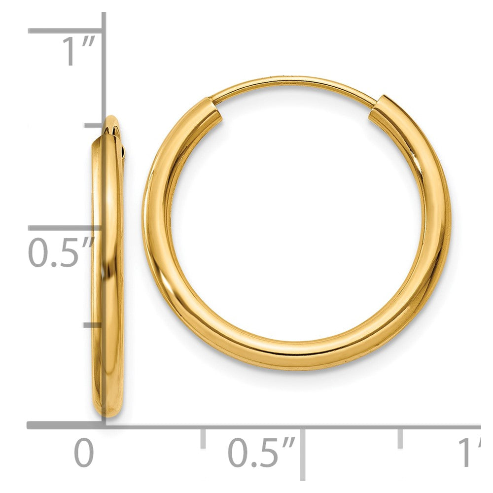 10k Yellow Gold 20.5 mm Hoop Earrings (0.85 grams)