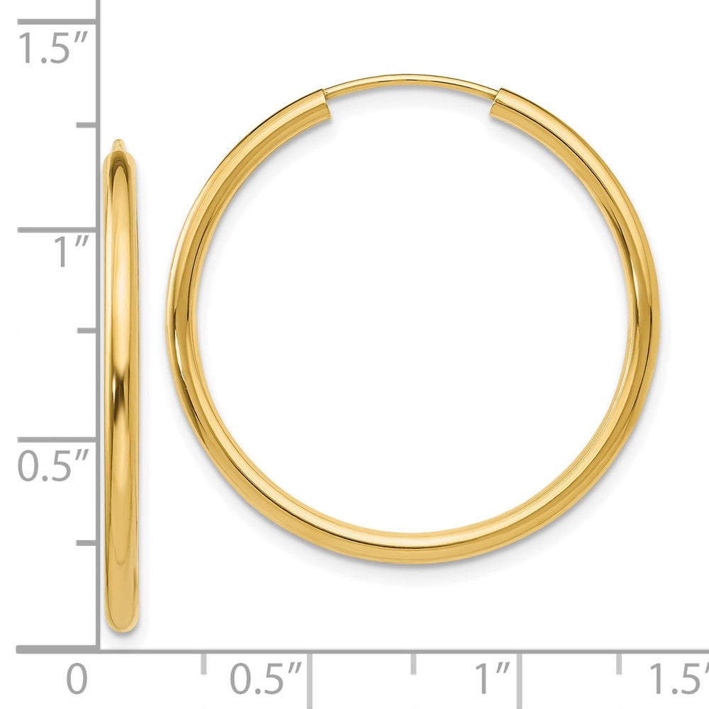 10k Yellow Gold 30 mm Hoop Earrings (1.32 grams)