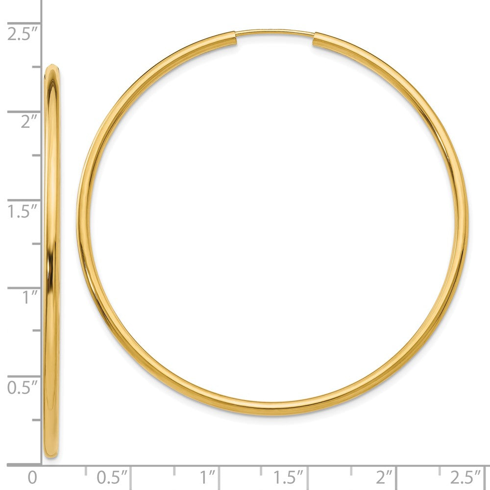 10k Yellow Gold 54 mm Hoop Earrings (2.43 grams)