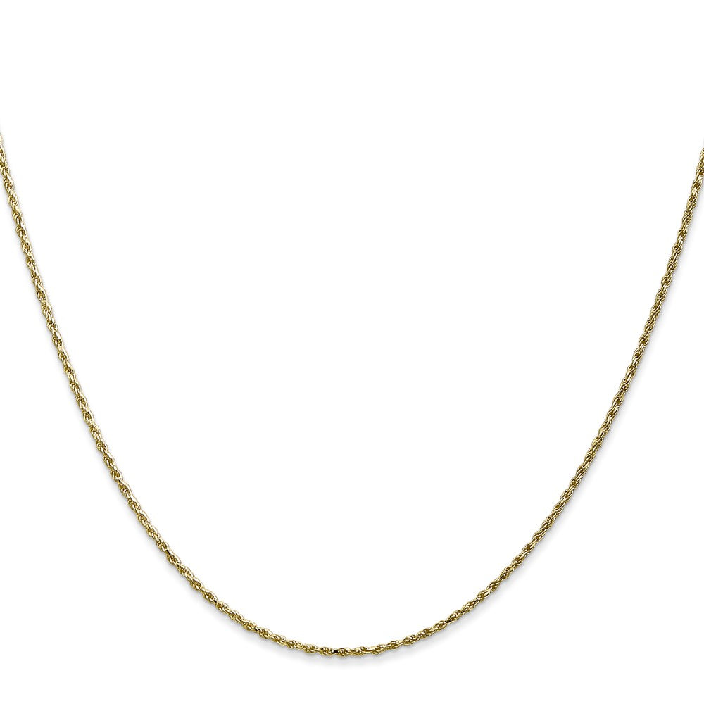 10k Yellow Gold 1.15 mm Diamond Cut Machine Made Rope Chain (2.71 grams)