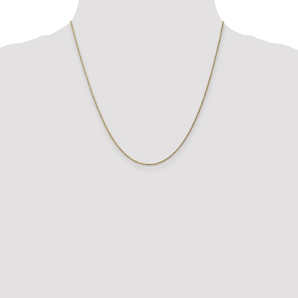 10k Yellow Gold 1.15 mm D/C Machine Made Rope Chain (1.96 grams)