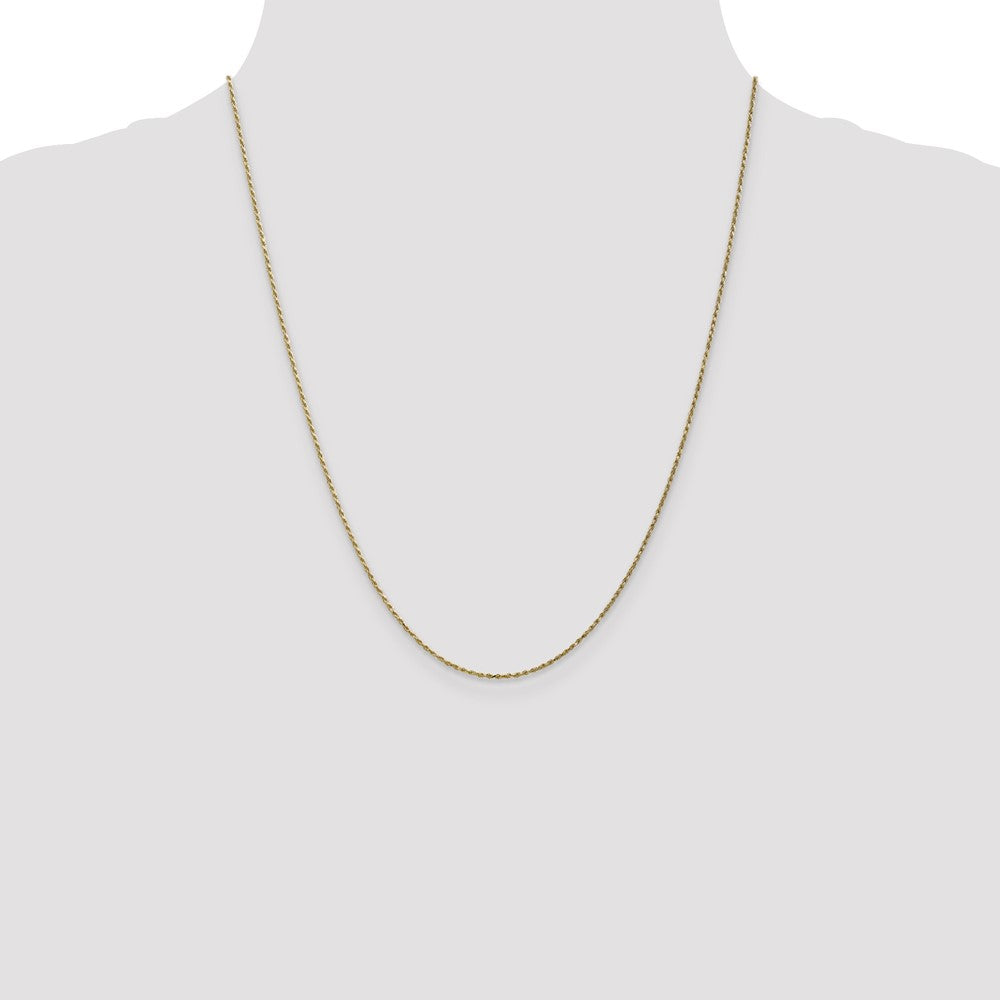10k Yellow Gold 1.15 mm Diamond Cut Machine Made Rope Chain (2.71 grams)
