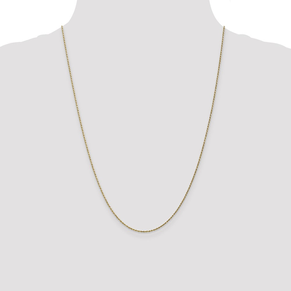 10k Yellow Gold 1.15 mm D/C Machine Made Rope Chain (1.96 grams)