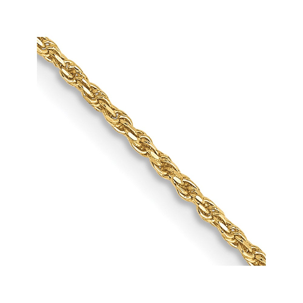 10k Yellow Gold 1.15 mm D/C Machine Made Rope Chain (1.96 grams)