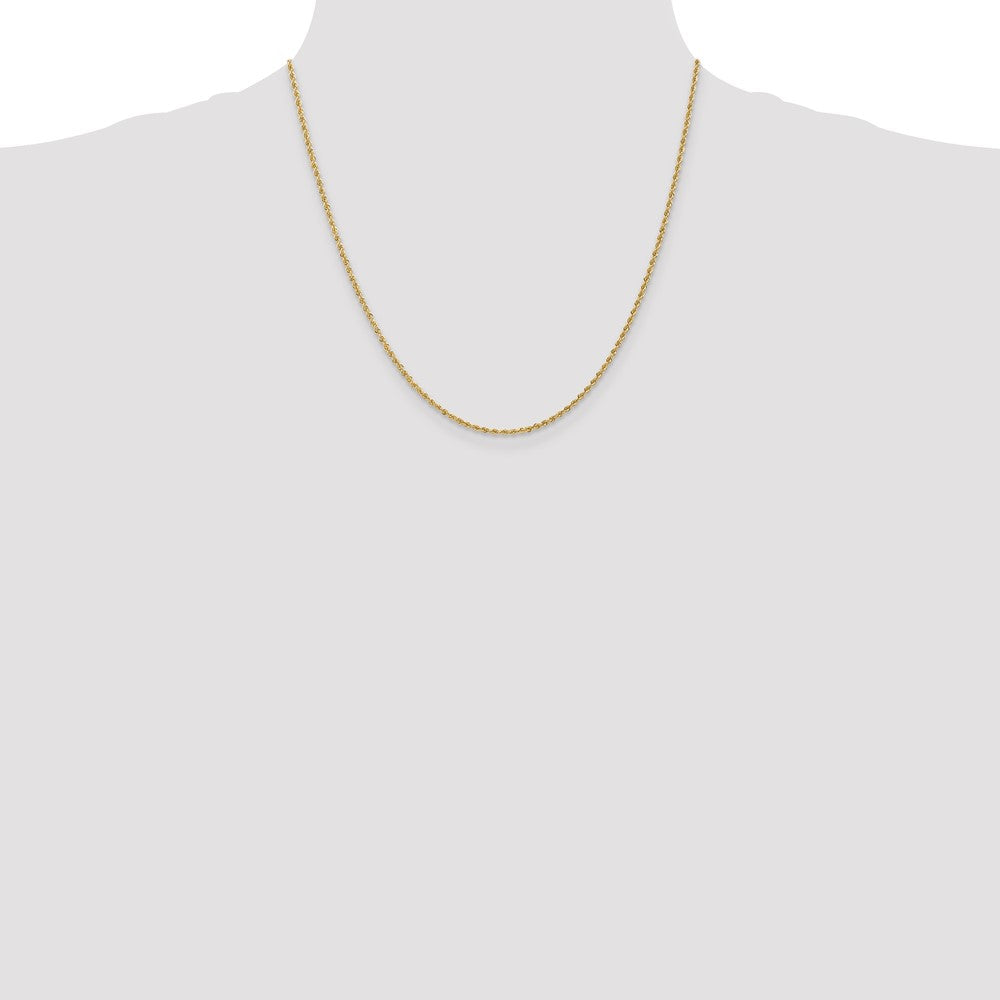 10k Yellow Gold 1.5 mm Regular Rope Chain (3.38 grams)