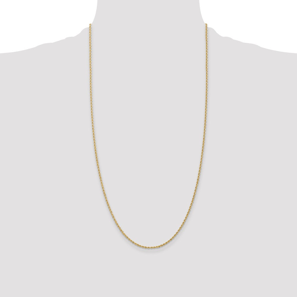 10k Yellow Gold 1.5 mm Regular Rope Chain (3.38 grams)