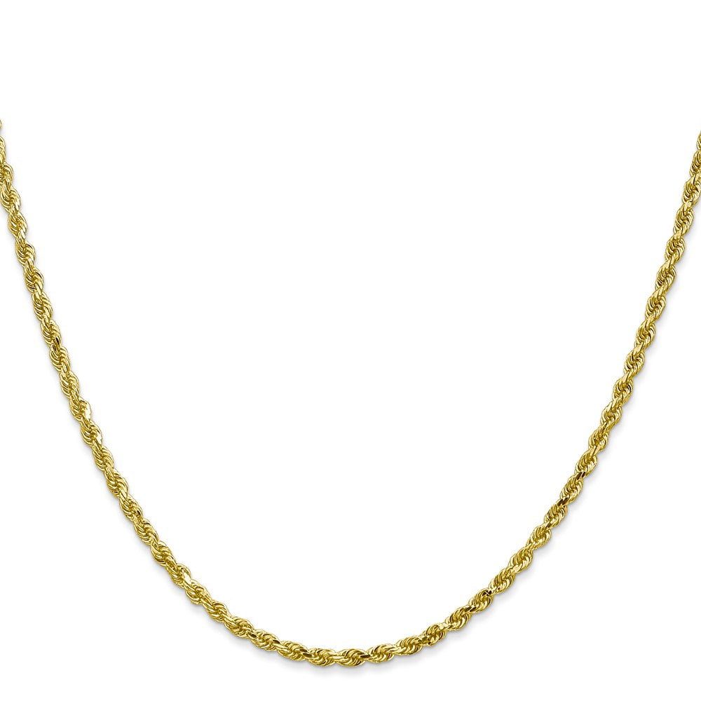 10k Yellow Gold 2.25 mm Diamond-cut Rope Chain (6.84 grams)