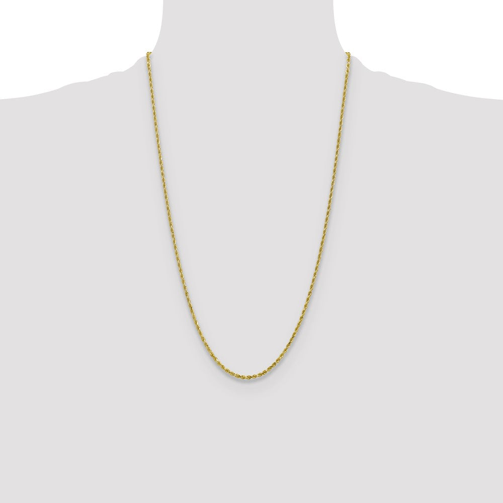 10k Yellow Gold 2.25 mm Diamond-cut Rope Chain (6.84 grams)
